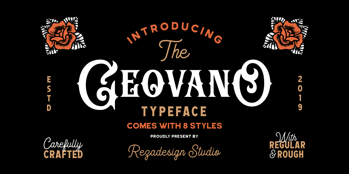 Geovano Display Regular Font preview